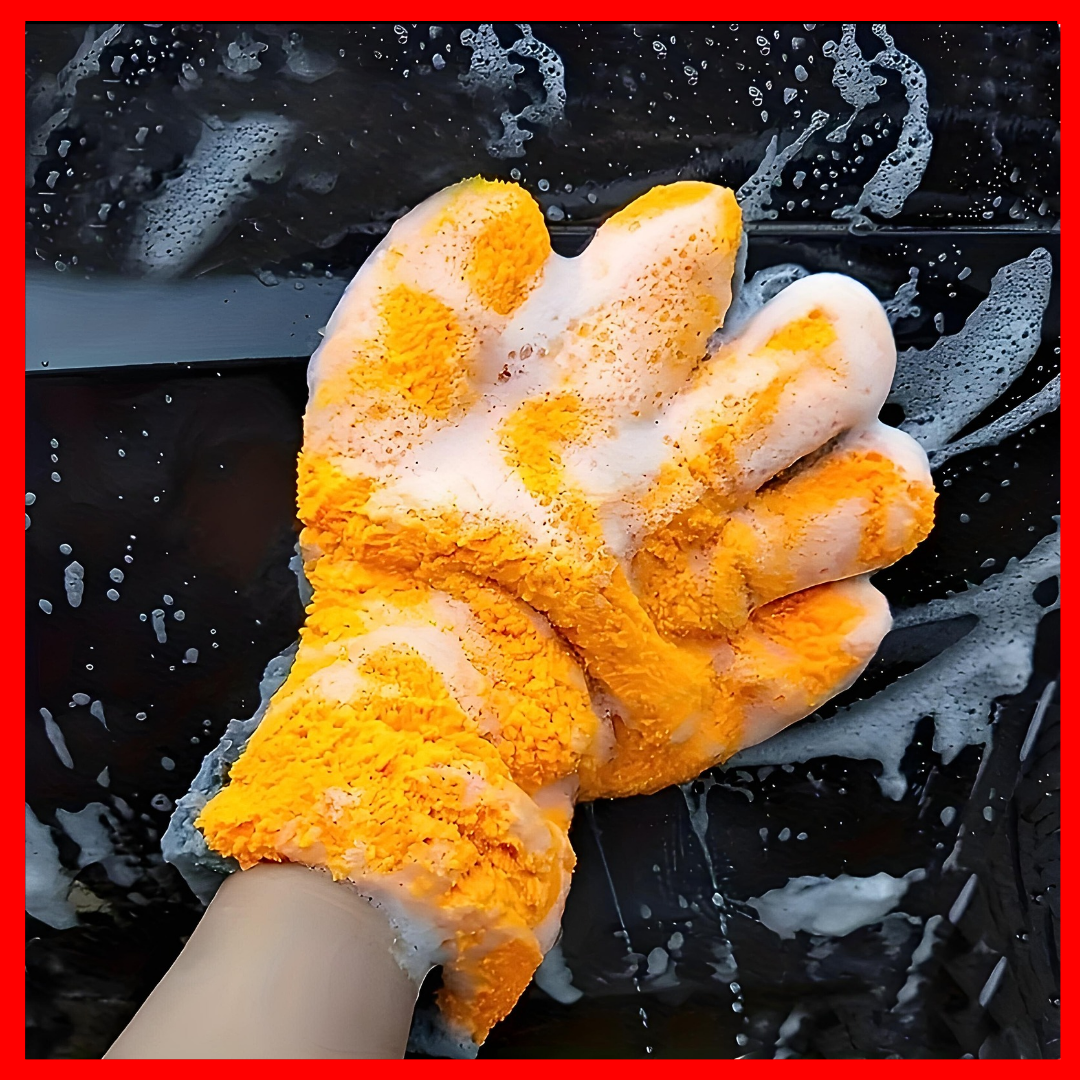 Microfiber cleaning glove