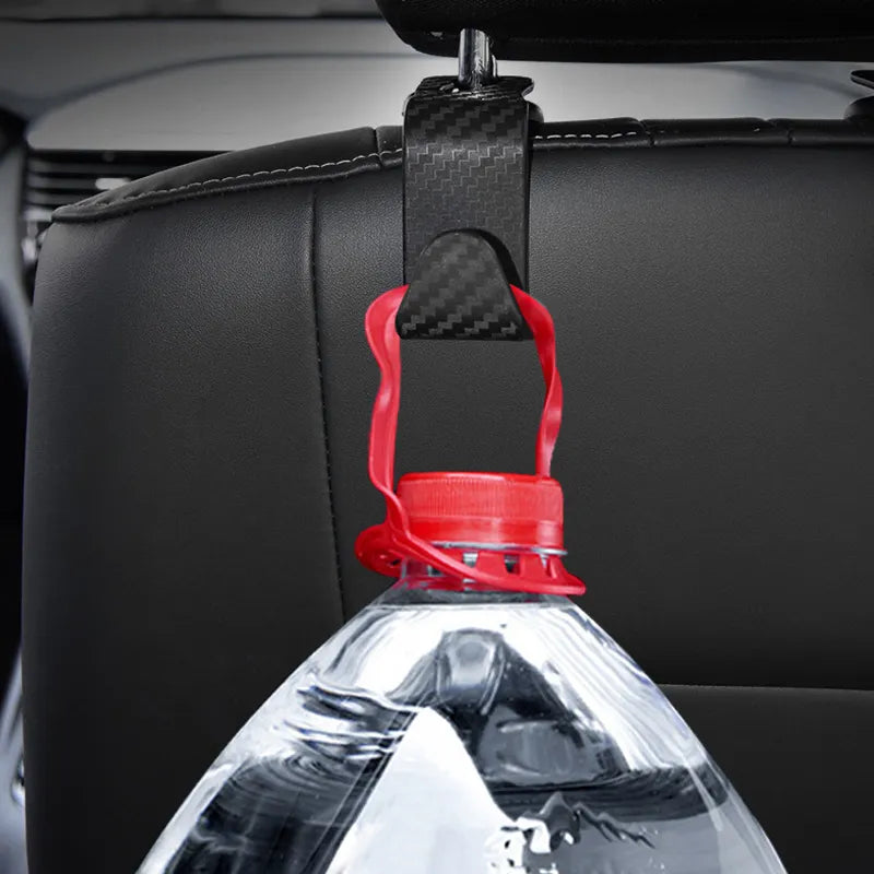 4Pcs Carbon Fibre Hook Car Seat